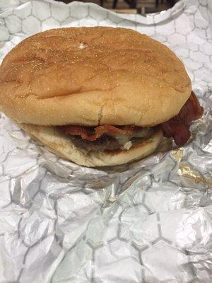 cheeseburger with bacon added