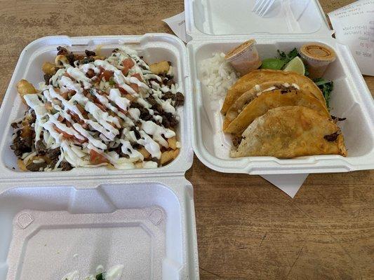 Carne Asada Fries & Birria Tacos