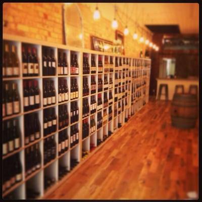 Shelves full of some of the best wines and ciders from around the world.