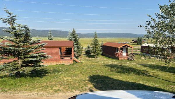 View of cabins