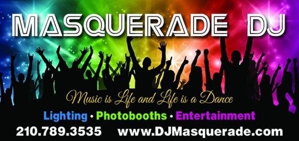 Masquerade DJ & Photo Booth plus Moonbounces & wet and dry slides