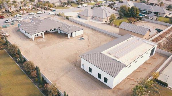 Solar installed on back shop