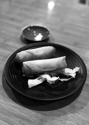 "Spring Rolls"  (Harumaki Veggie Roll) with sweet chili dipping sauce