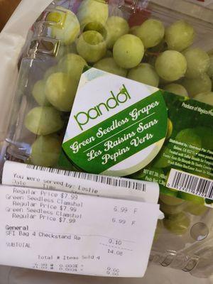 Grapes are onsale $6.99 for 3lbs. They are tart, swe, crunchy 6/20/24