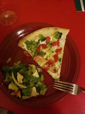 White vegetable pizza