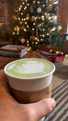 Matcha Rose Latte