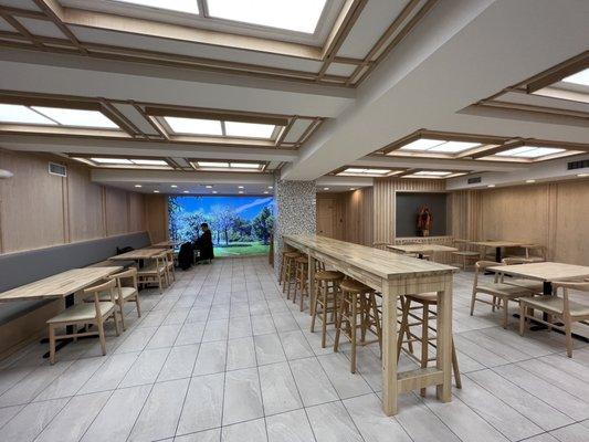 quietly serene dining room, break from city noise