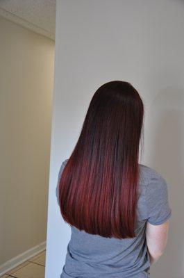 Red ombré