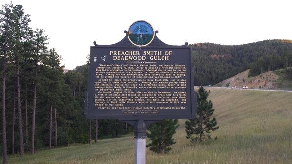 The plaque at the marker site