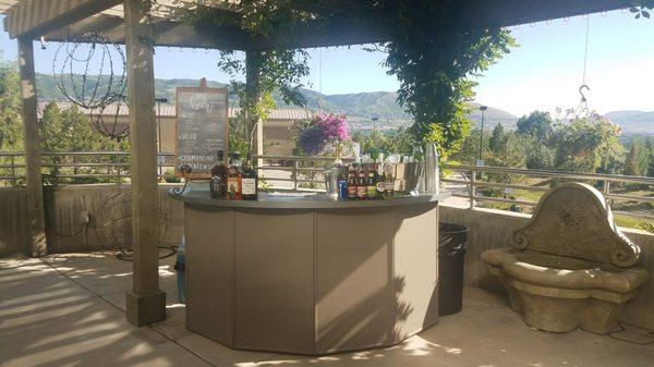 Beautiful bar set up by Cheers & Swizzles at cactus and tropicals in Draper.