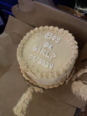 Ugliest gender reveal cake