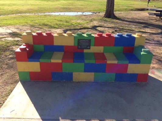 Memorial bench for Colton Turner.