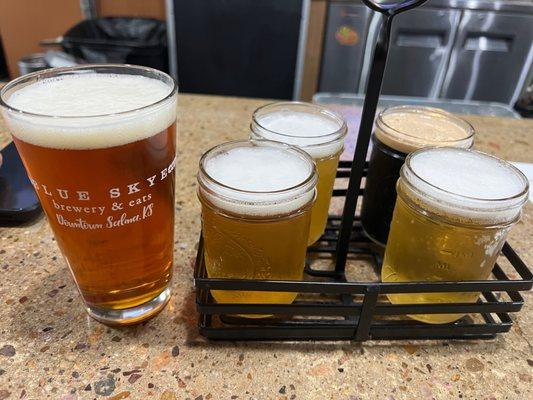 Pint and a flight.