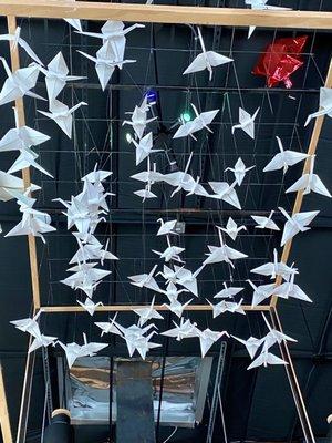 Fancy origami cranes