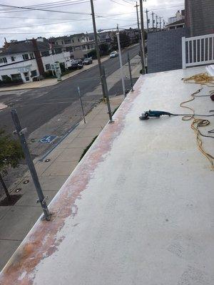 Fiberglass deck- repaired and re-gel coat. OC,NJ.