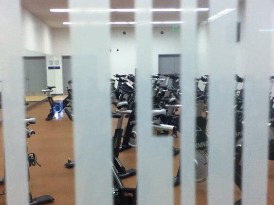 One of the many workout rooms available in the gym.