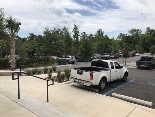 lots of parking behind building