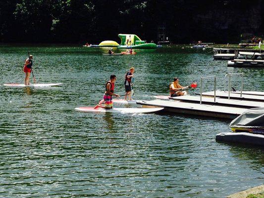 Paddleboarding at Austin Lake