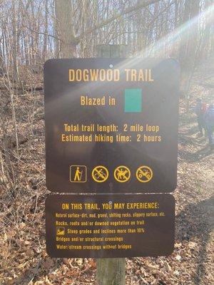 Dogwood Trail sign