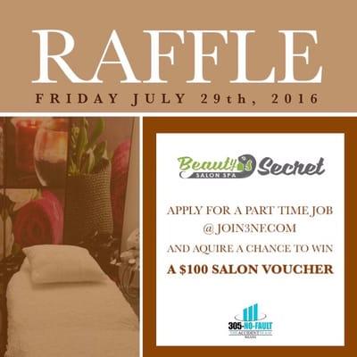 This saturday don't lose this opportunity to win $100 beauty voucher