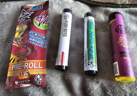 So many pre-rolls to choose from and try...