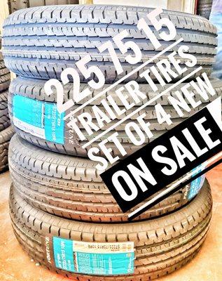 225 75 15  NEW TIRES SET OF 4 CALL 904 343 2771 FOR PRICE QUOTE TRAILER TIRES