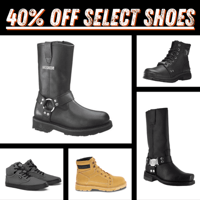 40% off select shoes!