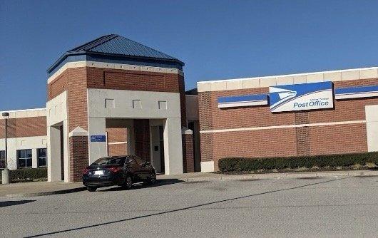 view of front entrance to Jonesboro (Race Street) post office