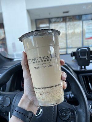 Brown Sugar Milk tea with crystal boba