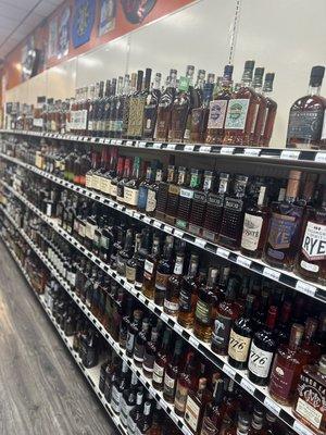 Huge selection of whiskeys & bourbons