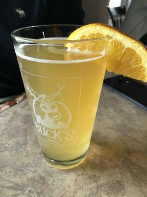 White ale -- comes with orange slice!