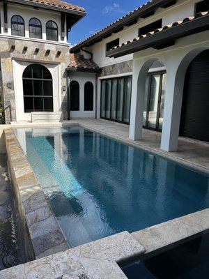 A beautiful pool we have been servicing for 2 years since it was constructed.