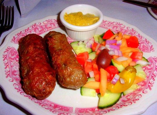 Tasty Romanian Mitetei w/ salad