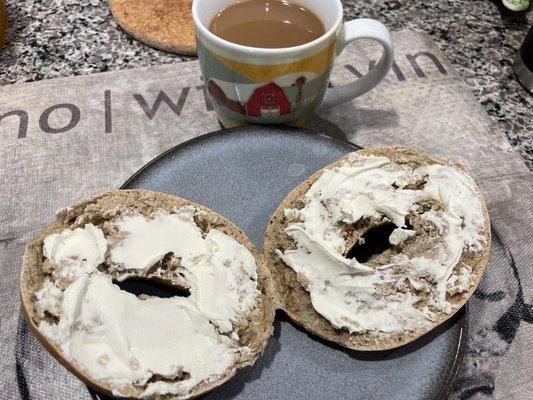 Cinnamon raisin with cream cheese