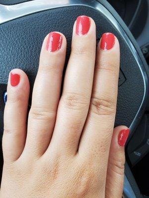 Manicure with regular polish