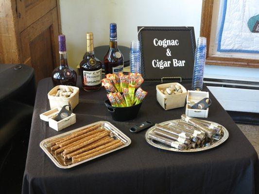 Cognac and Cigar bar from my sister's party.