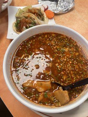 Menudo & lengua tacos