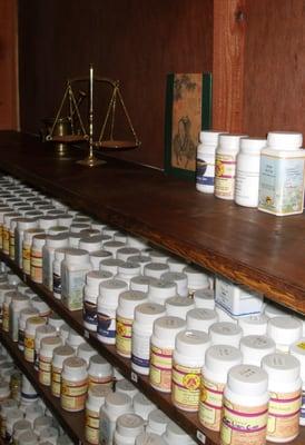 Our fully Stocked Herbal Pharmacy has over 400 Premium Quality herbs available for formulation