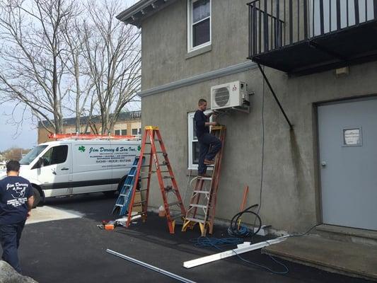 Jim Dorsey & Son Inc. 508-822-6728 800-339-6728  Free estimate on energy efficient ductless air conditioning!