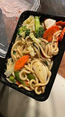 veggie Drunken udon chicken