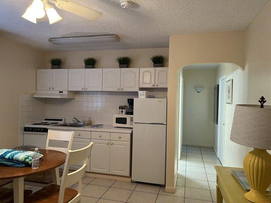 kitchenette and dining area