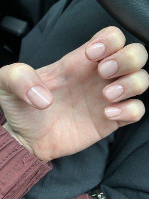 Natural color gel manicure by Kim