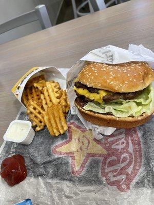 Superstars with crisp cut fries!  Super good and huge!