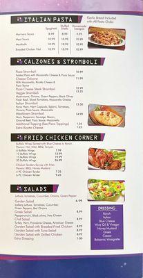 Galaxy Pizza & Subs Menu