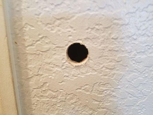 After they put this hole in my wall, they wanted almost $300 more than they originally told me.