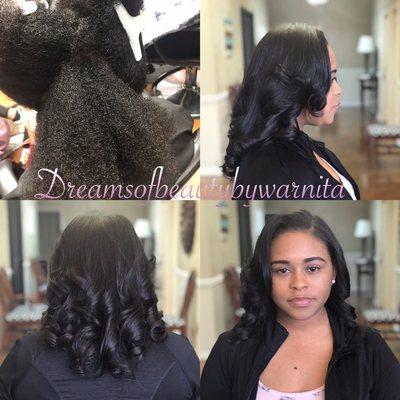 Natural hair dream silk press (curls)