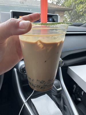 Coffee milk tea with coffee jelly