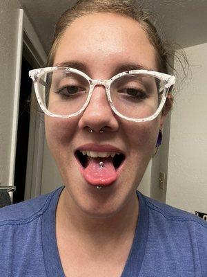 My tongue piercing