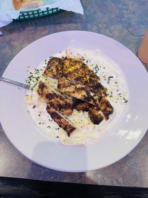 Blackened Chicken Fettuccine Alfredo