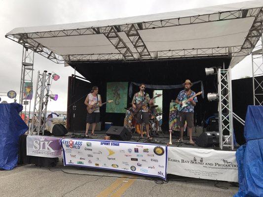 Live band at Gecko fest 2017, gulfport, near st petersburg florida